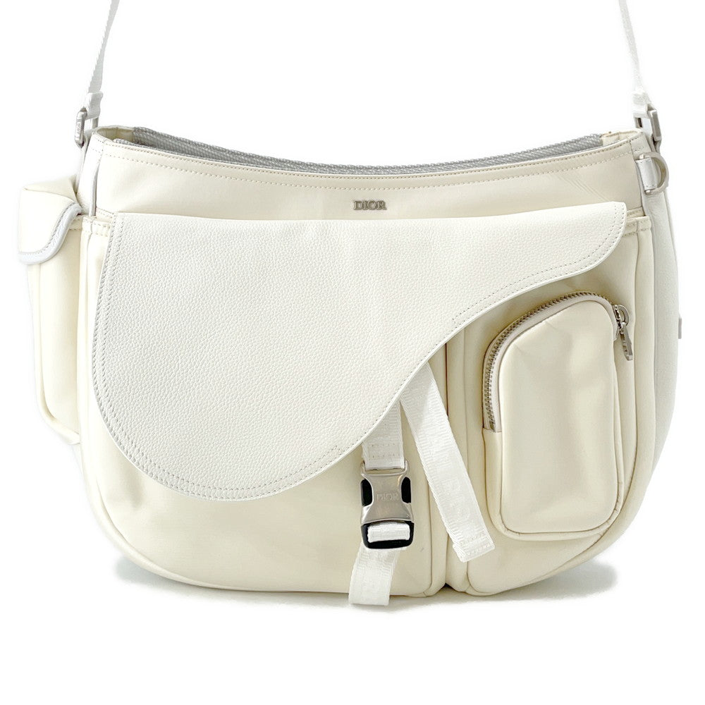 Dior Saddle Messenger Bag Sacai Collaboration Ivory1Adho029Usg Nylon Leather