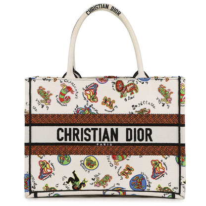 Dior Book Tote Canvas White Tote Bag Canvas