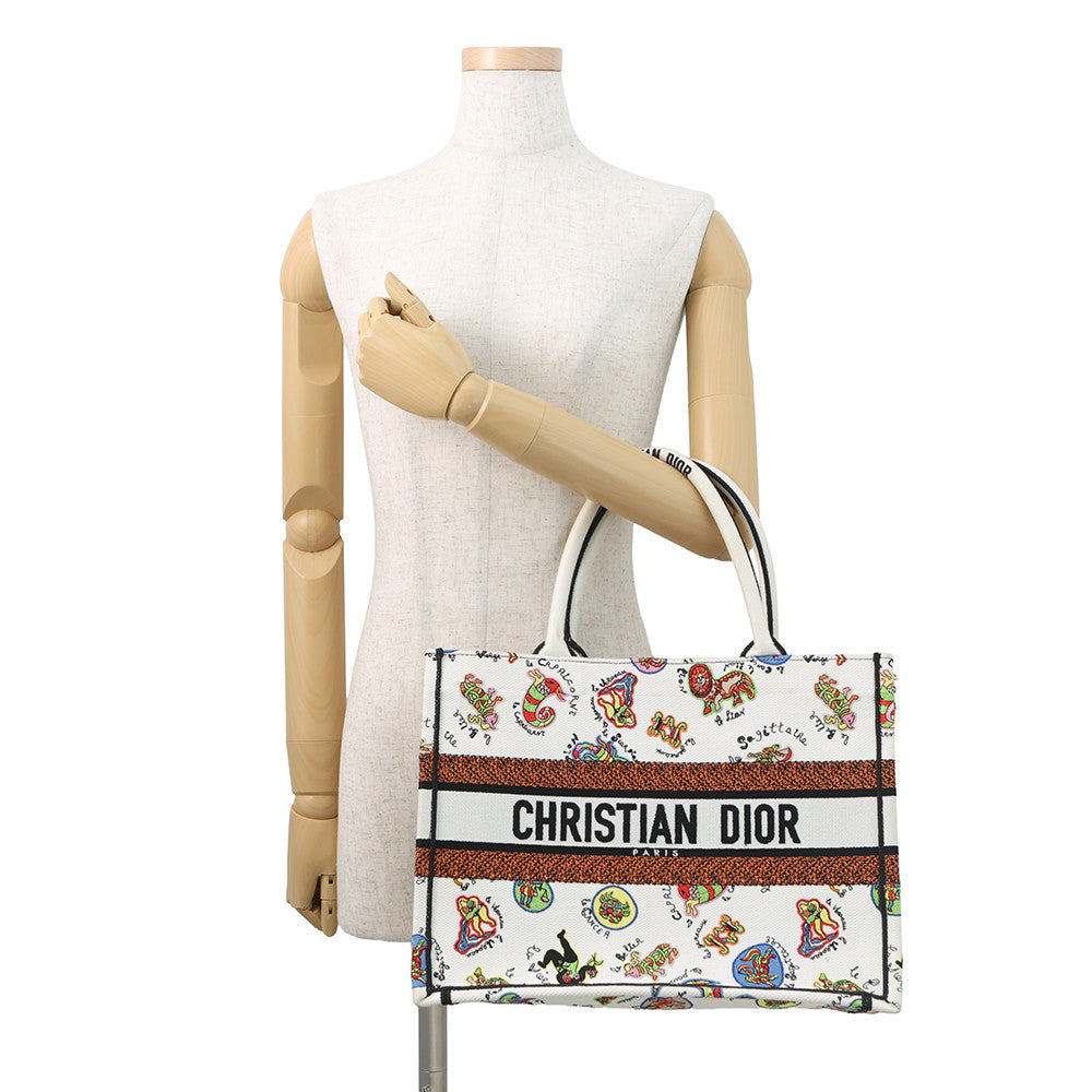 Dior Book Tote Canvas White Tote Bag Canvas