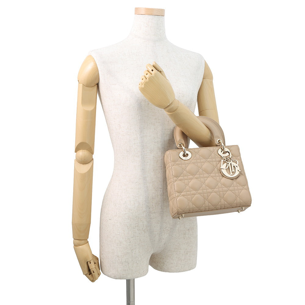 Dior My Abcdior Lady Dior Bag 2Way Sand Beigem0538Onge Lambskin Size Small