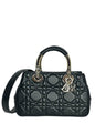Christian Dior Black Leather Cannage Quilted The Lady 95 22 Bag