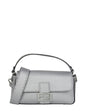 Fendi Silver Selleria Leather Baguette Bag w/ Oversized Topstitching