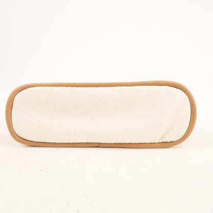 Luxury Hermes Set Of 2 Bolide Pouch Mm Mini Canvas Leather Ivory Red