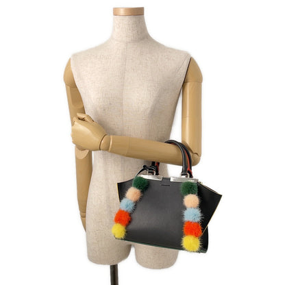 FENDI Petit Trois Jules Black8BH333 Leather