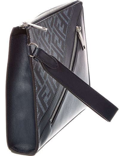 Fendi Ff Leather Pouch