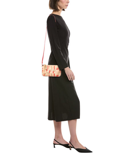 Fendi Baguette Ff Jacquard Pouch