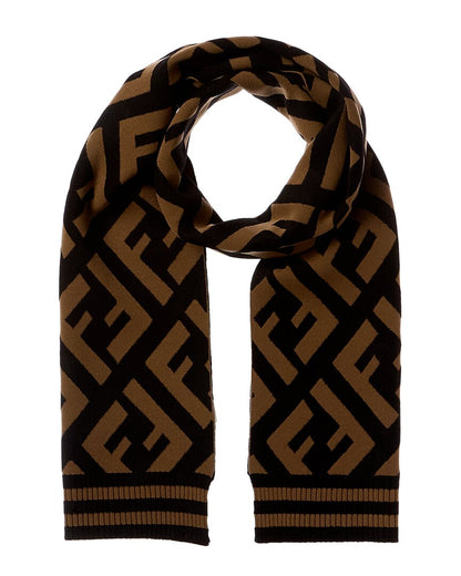 Fendi Ff Wool-Blend Scarf