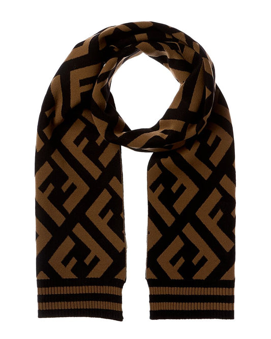 Fendi Ff Wool-Blend Scarf