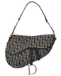 Dior Black Canvas Oblique Saddle Bag Canvas