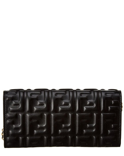 Fendi Baguette Leather Wallet On Chain