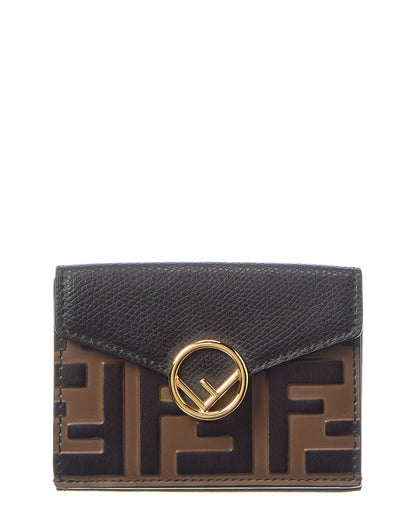 Fendi Micro Trifold Leather Wallet