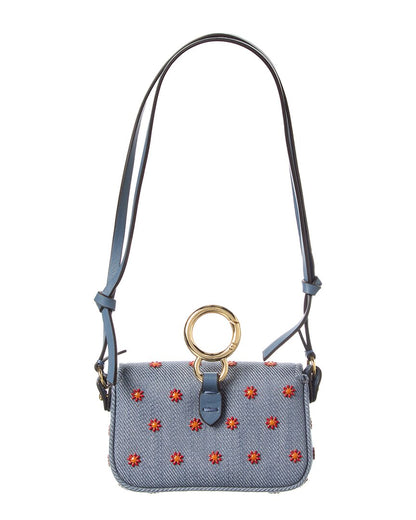 Fendi Baguette Nano Denim Charm