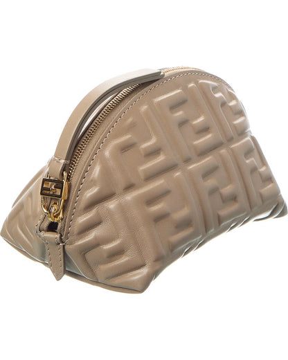 Fendi Baguette Small Leather Toiletry Case, Grey