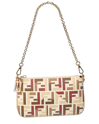 Fendi Baguette Ff Jacquard Pouch