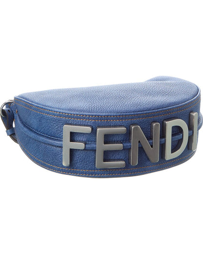 Fendi Fendigraphy Mini Leather Hobo Bag