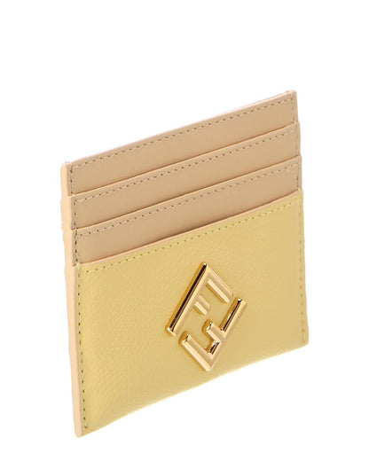 Fendi Ff Diamonds Leather Card Holder