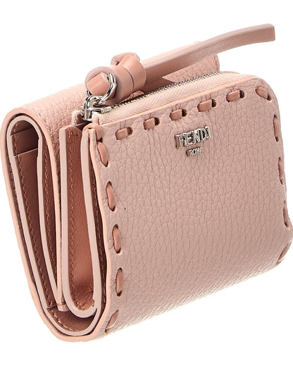 Fendi Peekaboo Micro Leather Trifold Wallet