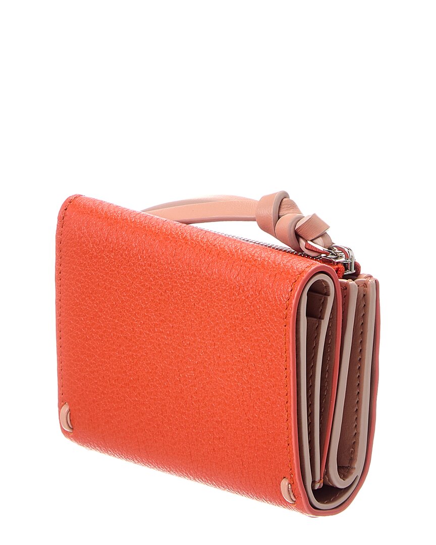 Fendi Peekaboo Micro Leather Trifold Wallet