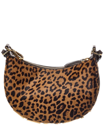 Fendi Fendigraphy Mini Ff Haircalf Hobo Bag