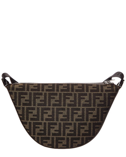 Fendi Roma Melon Small Ff Jacquard & Leather Hobo Bag