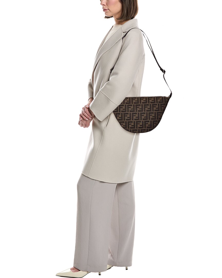 Fendi Roma Melon Small Ff Jacquard & Leather Hobo Bag