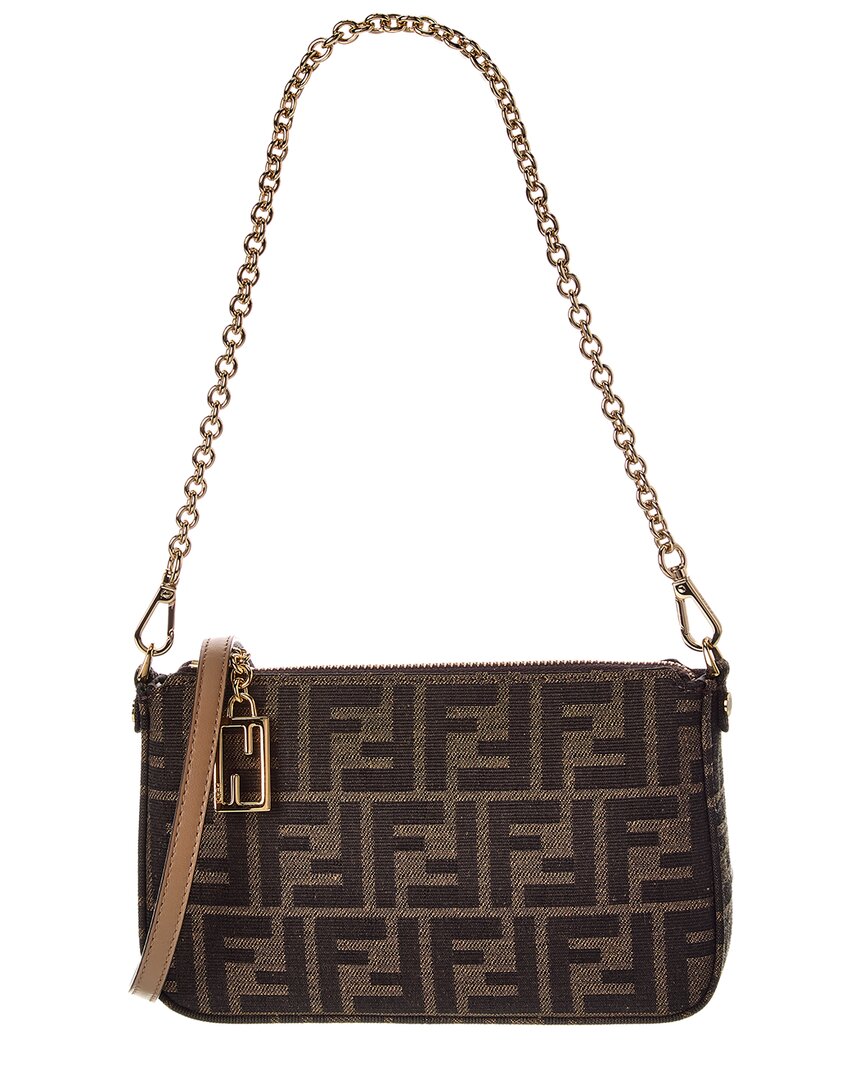 Fendi Baguette Ff Jacquard Pouch