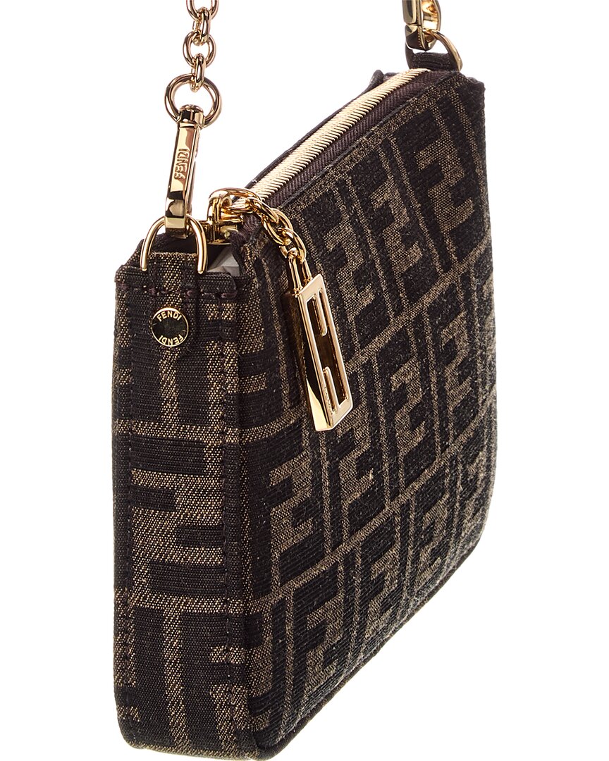 Fendi Baguette Ff Jacquard Pouch