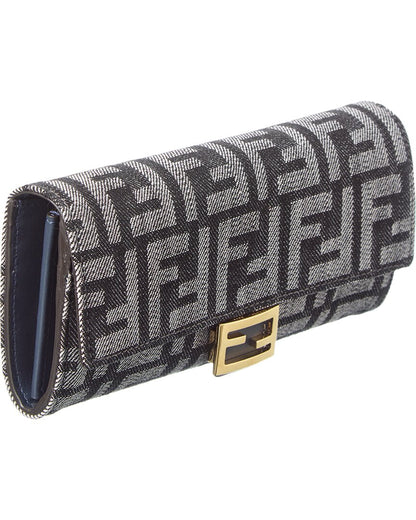 Fendi Baguette Leather Wallet On Chaim