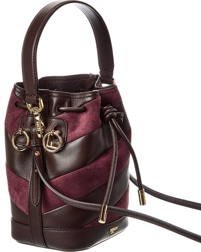 Fendi Mon Tresor Mini Leather & Suede Bucket Bag