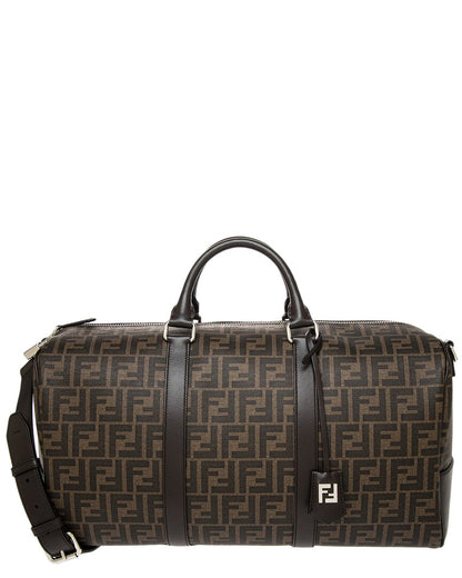 Fendi Ff Medium Canvas & Leather Duffel Bag