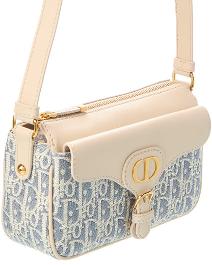 Dior Small 30 Montaigne Canvas Leather Shoulder Bag