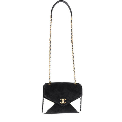 Chanel Flap Small Black White Shoulder Bag