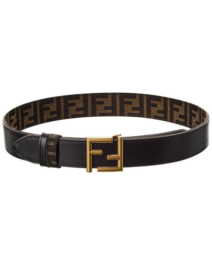 Fendi Ff Reversible Leather Belt