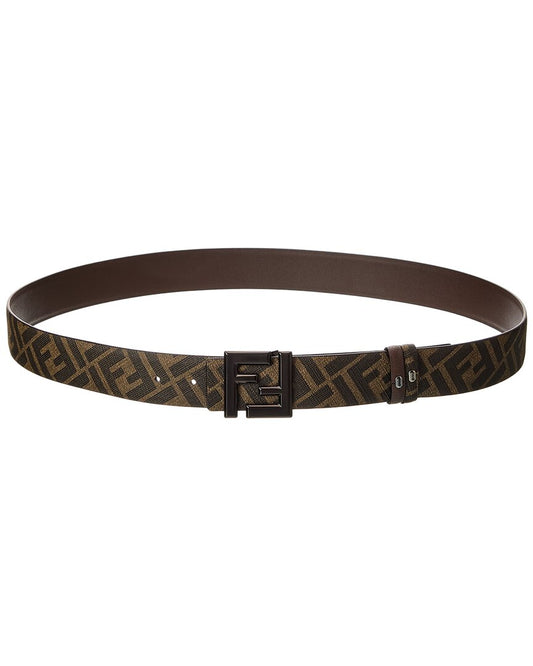 Fendi Ff Squared Leather Belt
