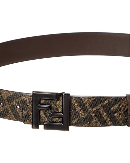 Fendi Ff Squared Leather Belt