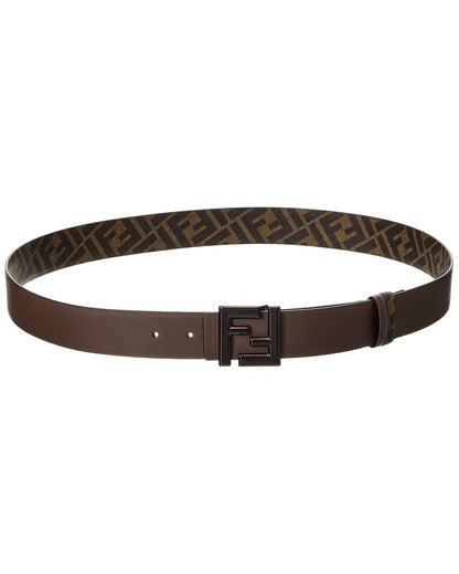 Fendi Ff Squared Leather Belt