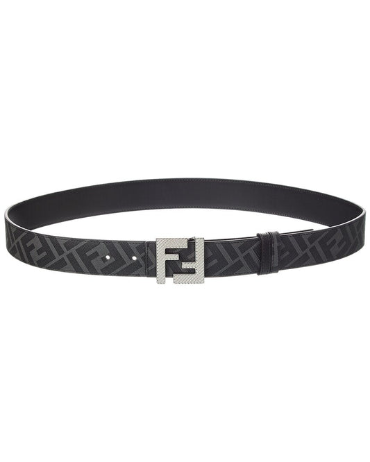Fendi Ff Logo Reversible Leather Belt