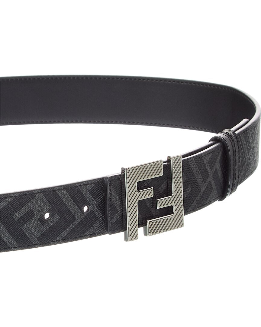 Fendi Ff Logo Reversible Leather Belt