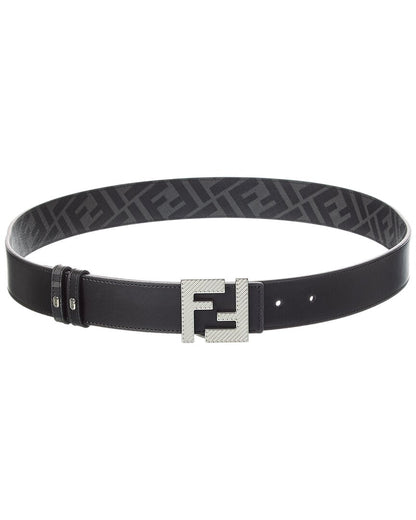 Fendi Ff Logo Reversible Leather Belt