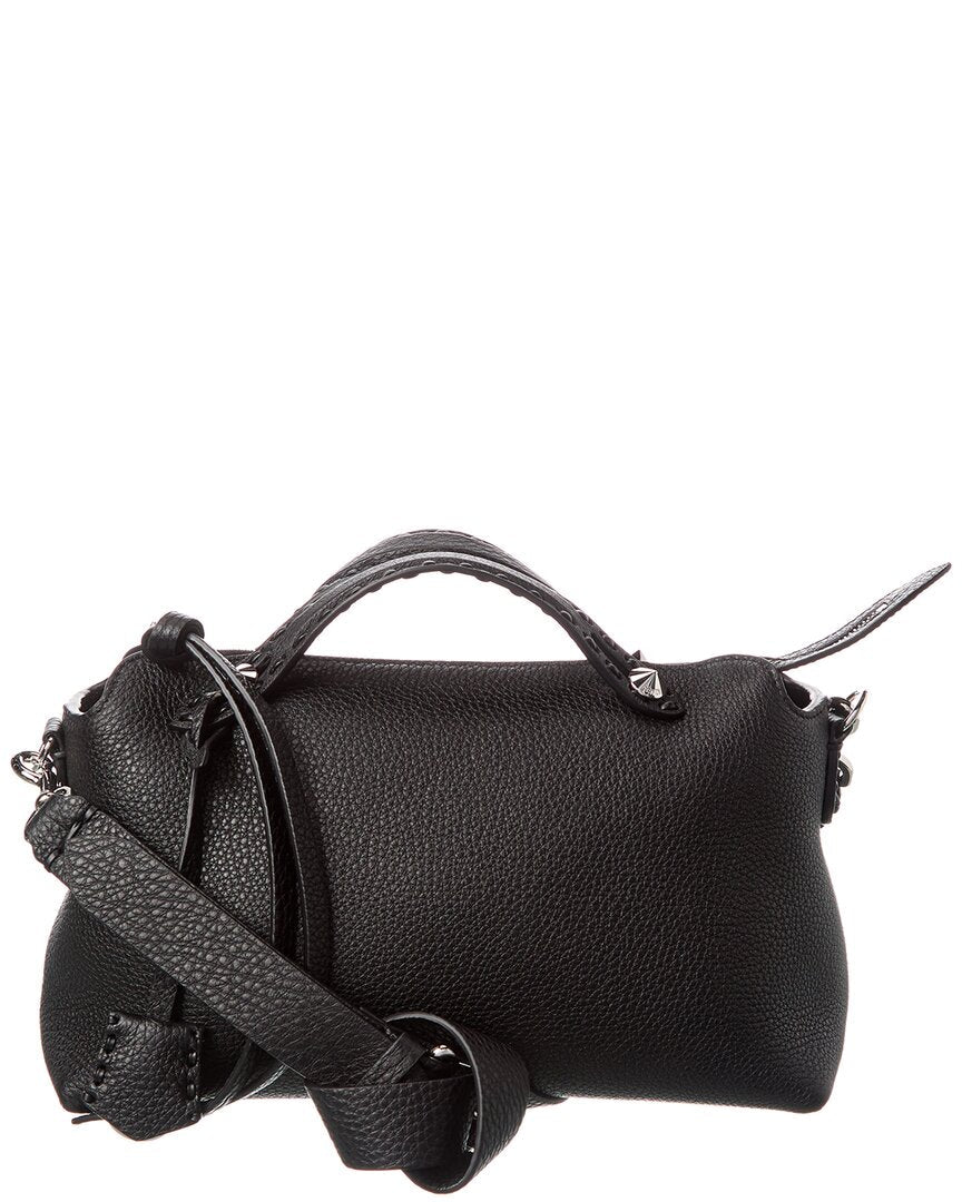 Fendi By The Way Selleria Medium Leather Shoulder Bag, Black