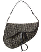 Dior Black Canvas Oblique Saddle Bag