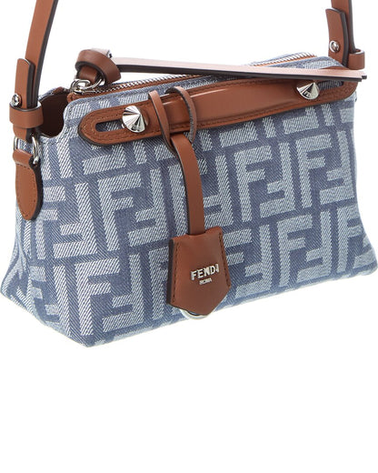 Fendi By The Way Soft Mini Ff Denim & Leather Satchel