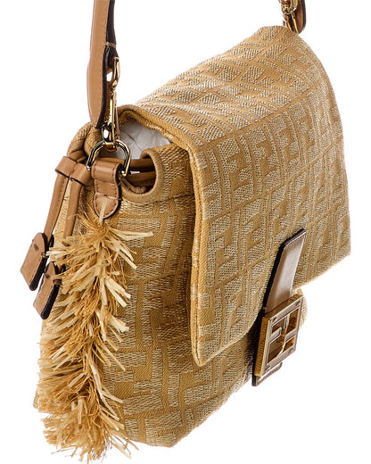 Fendi Mamma Baguette Medium Ff Jacquard Shoulder Bag
