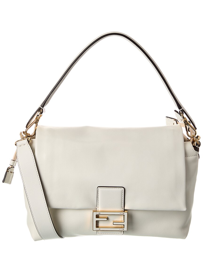 Fendi Mamma Baguette Medium Leather Shoulder Bag