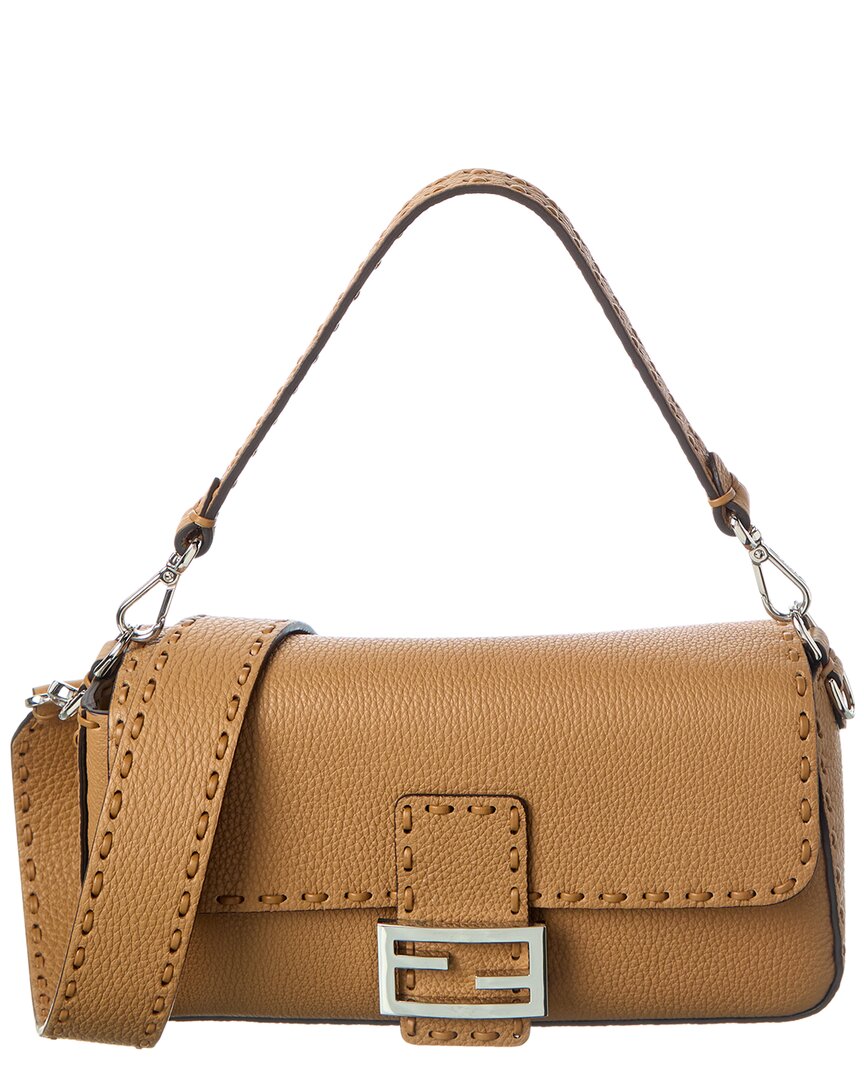 Fendi Baguette Leather Shoulder Bag