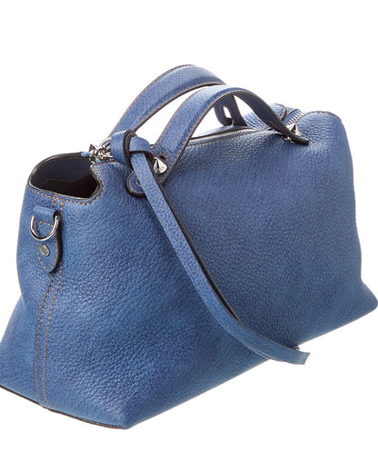 Fendi By The Way Selleria Medium Denim-Effect Leather Shoulder Bag
