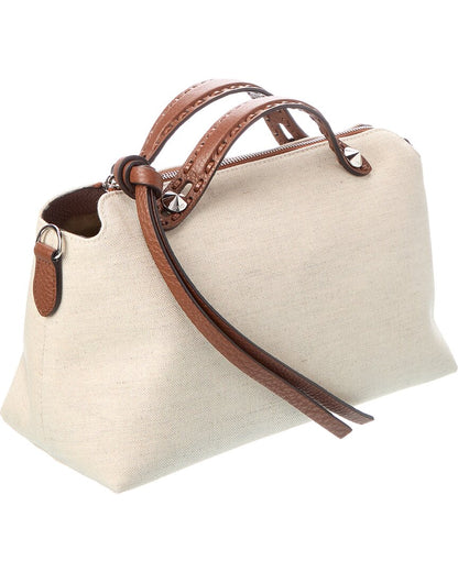 Fendi By The Way Selleria Medium Canvas & Leather Shoulder Bag