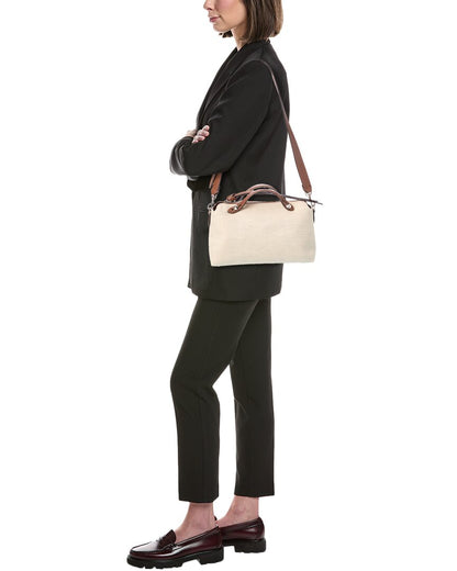 Fendi By The Way Selleria Medium Canvas & Leather Shoulder Bag