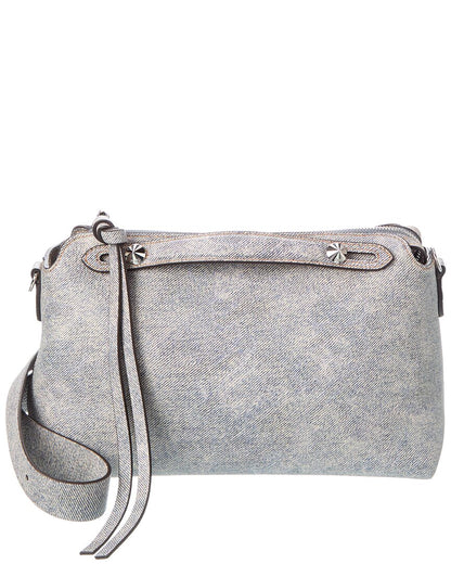 Fendi By The Way Soft Medium Denim-Effect Leather Shoulder Bag