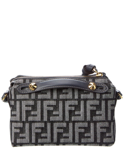 Fendi By The Way Soft Mini Ff Denim & Leather Satchel
